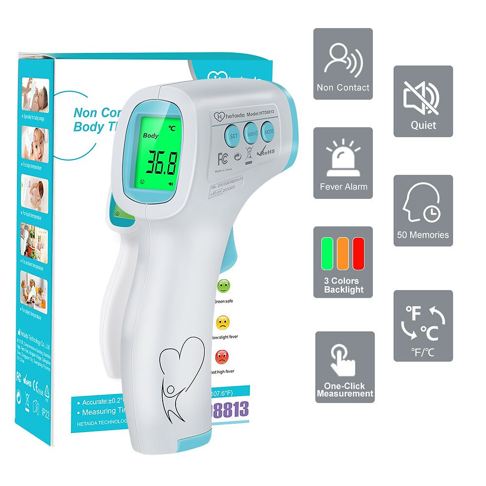Miniaturebillede: hetaida Baby Digital thermometer Forehead infrared Digtal Clinical thermometer 