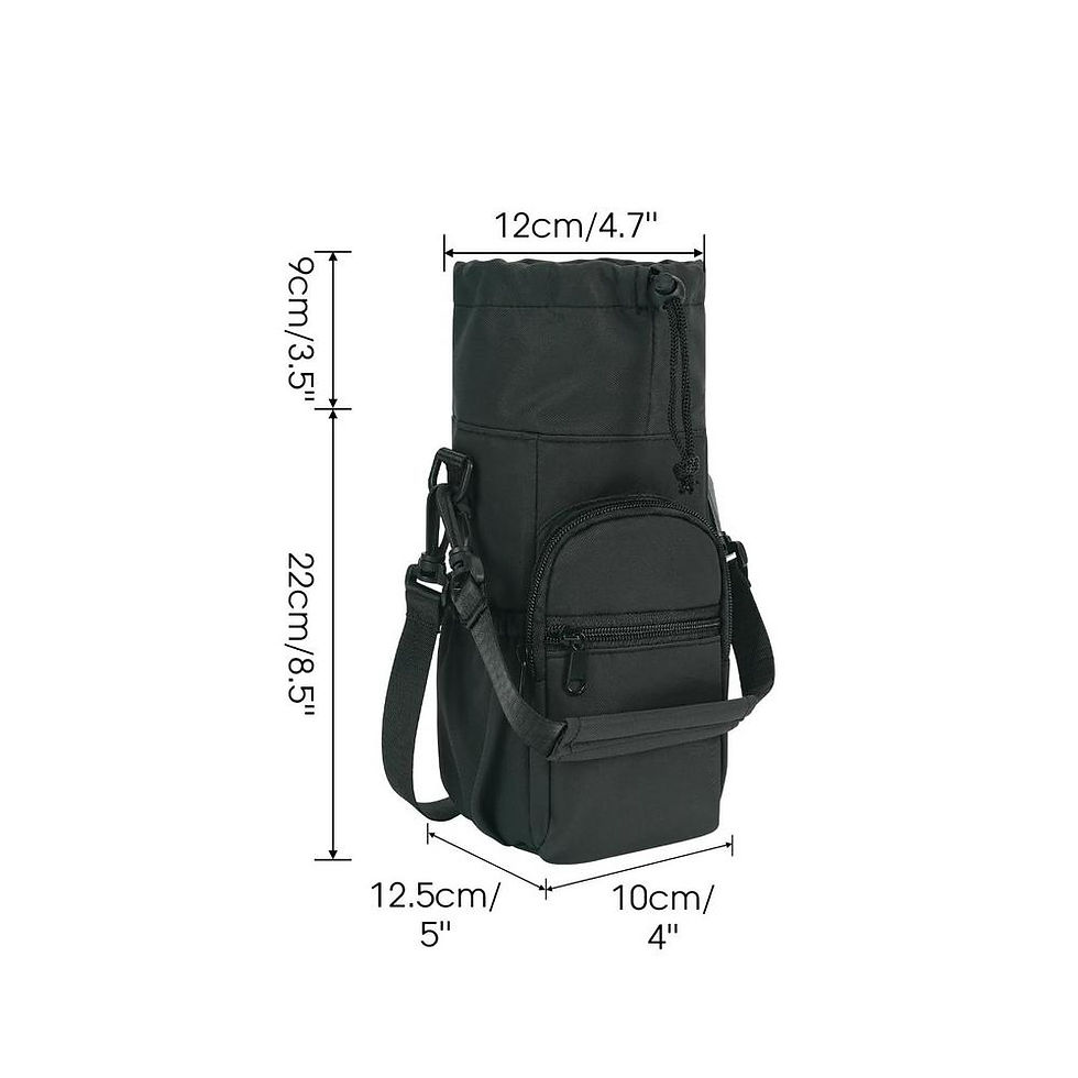 Miniatura: Portable Water Bottle Holder Carrier With Strap Adjustable Shoulder Belts Lightw