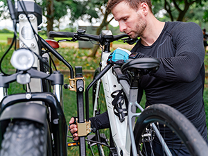 Thumbnail: Lift -Patented Lift Assisted RV Rated Hitch Mounted 2 E Bike Rack Carrier with R