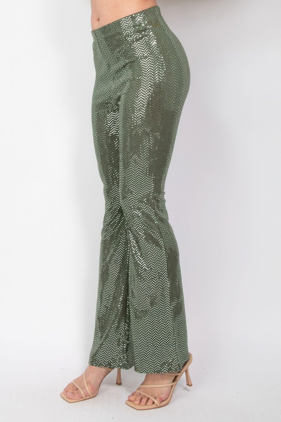 Thumbnail: Sequined Fit & Flare Midrise Pants