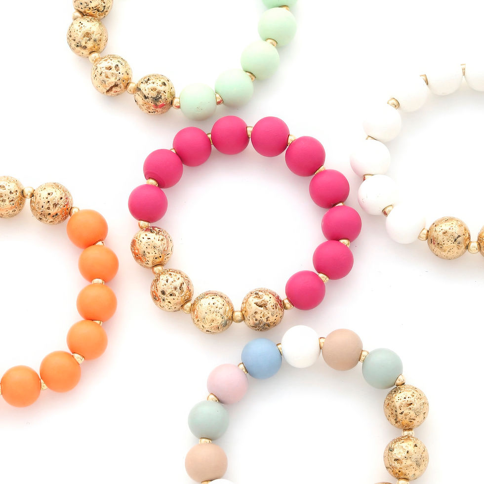 Miniatura: Textured Beaded Bracelet