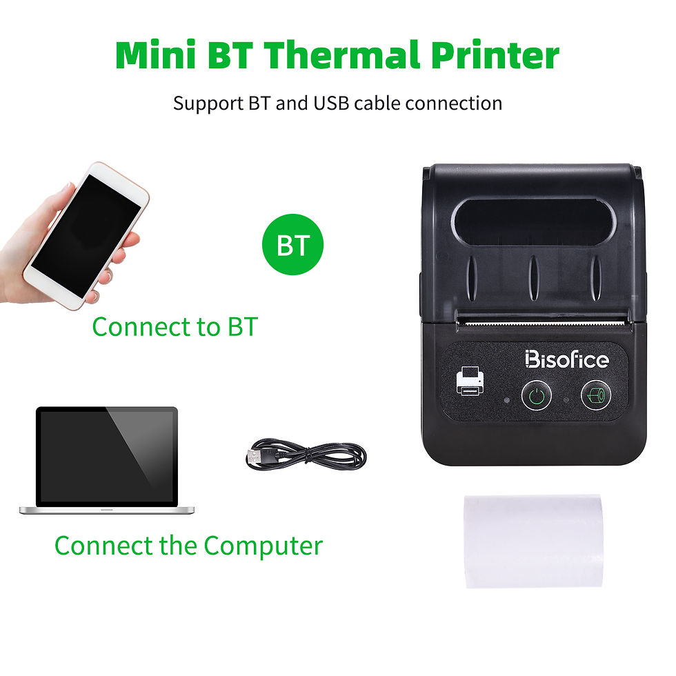 Thumbnail:  Mini Impresora Label Printer Wireless BT 58mm 