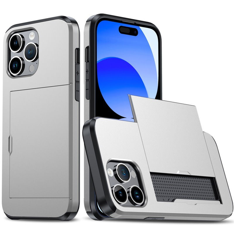 Thumbnail: Suitable For IPhone15 Mobile Phone Case, Apple 13ProMax Slide Card, 14Plus Anti
