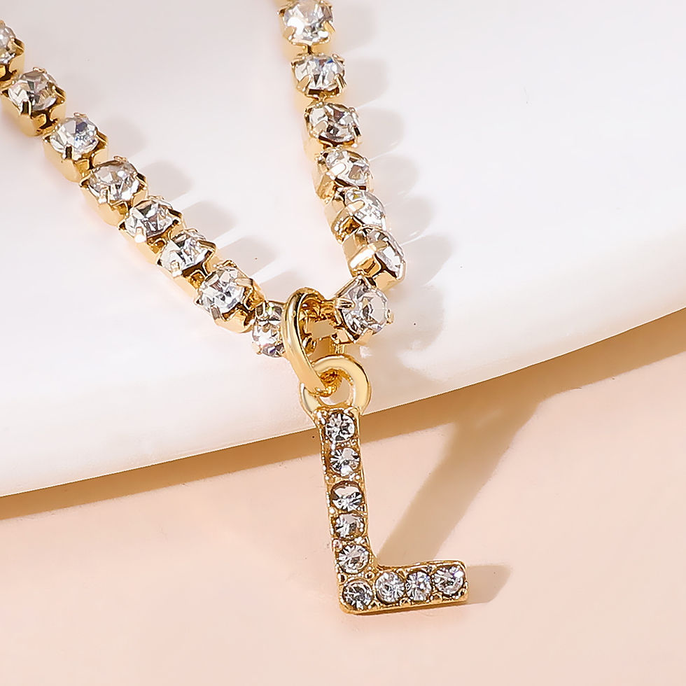 Thumbnail: Bohemia Vintage Rhinestone 26 Letter Anklet For Women Summer Beach Initial Ankle
