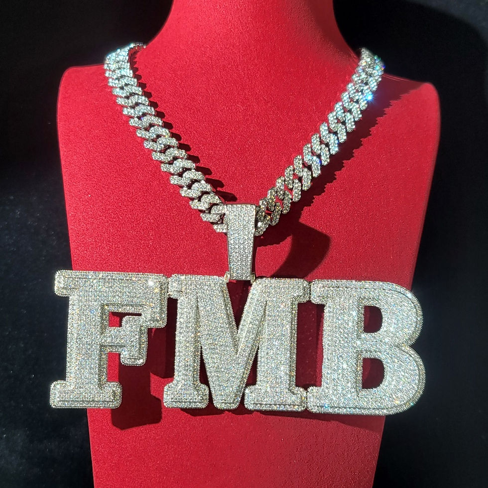 Thumbnail: Cubic Zircon Diamond Pendant Iced Out