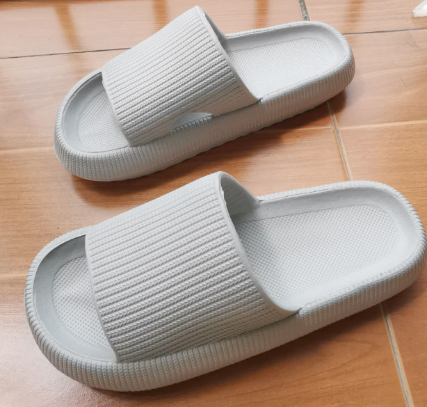 Thumbnail: High Heel EVA Thick Sole Slippers Female Summer Home Bathroom Bath Couple Sanda