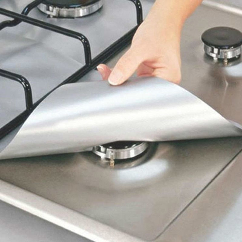 Thumbnail: 1/4PC Stove Protector Cover Liner Gas Stove Protector 