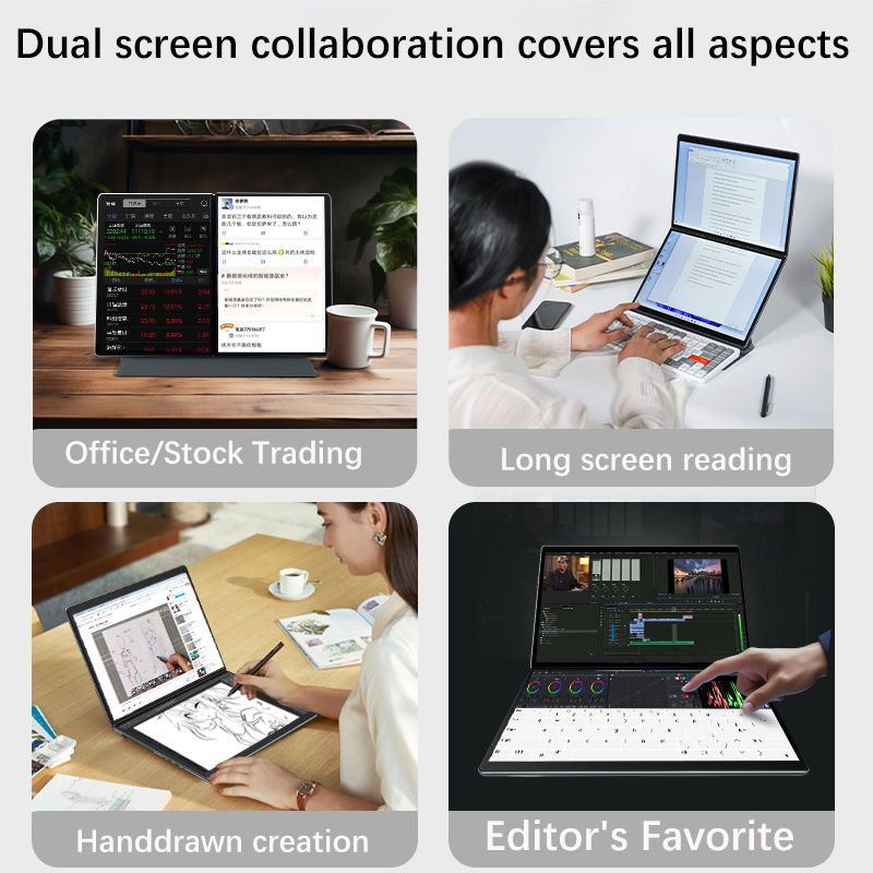 Thumbnail: Tablet Double-Screen Intel N100 13.5+13.5 inch Laptop 16GB DDR5 2TB SSD HD Camer