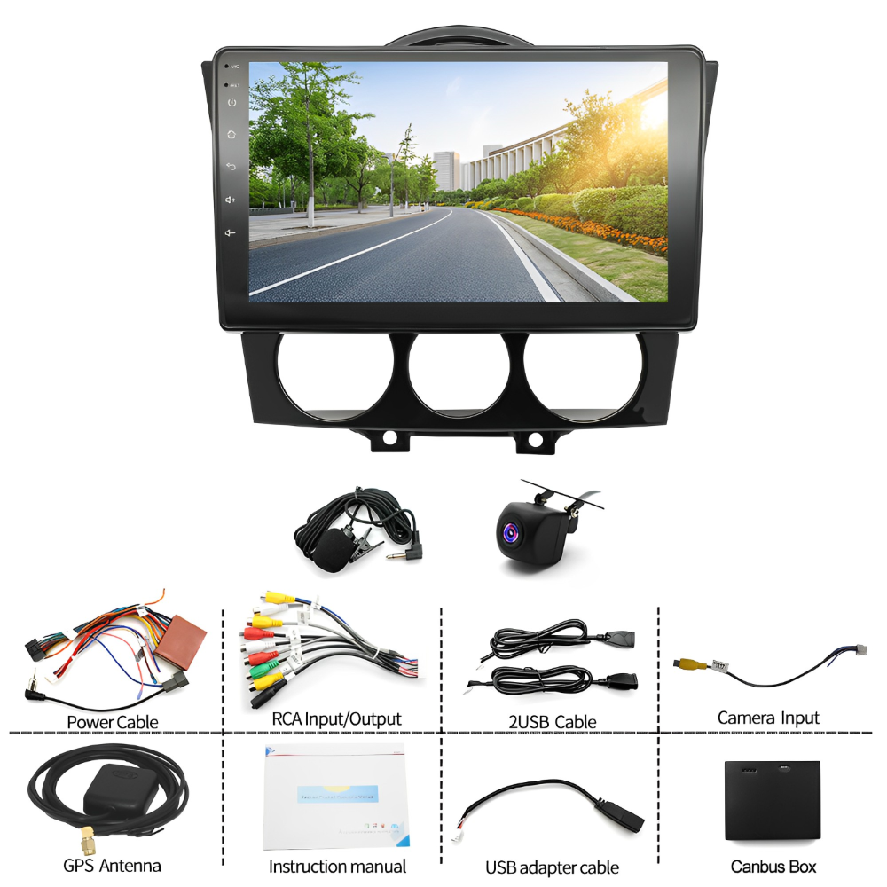 9Inch Car-play Car Stereo Radio GPS Navi Wifi Compatible for Mazda RX-8 2003-200