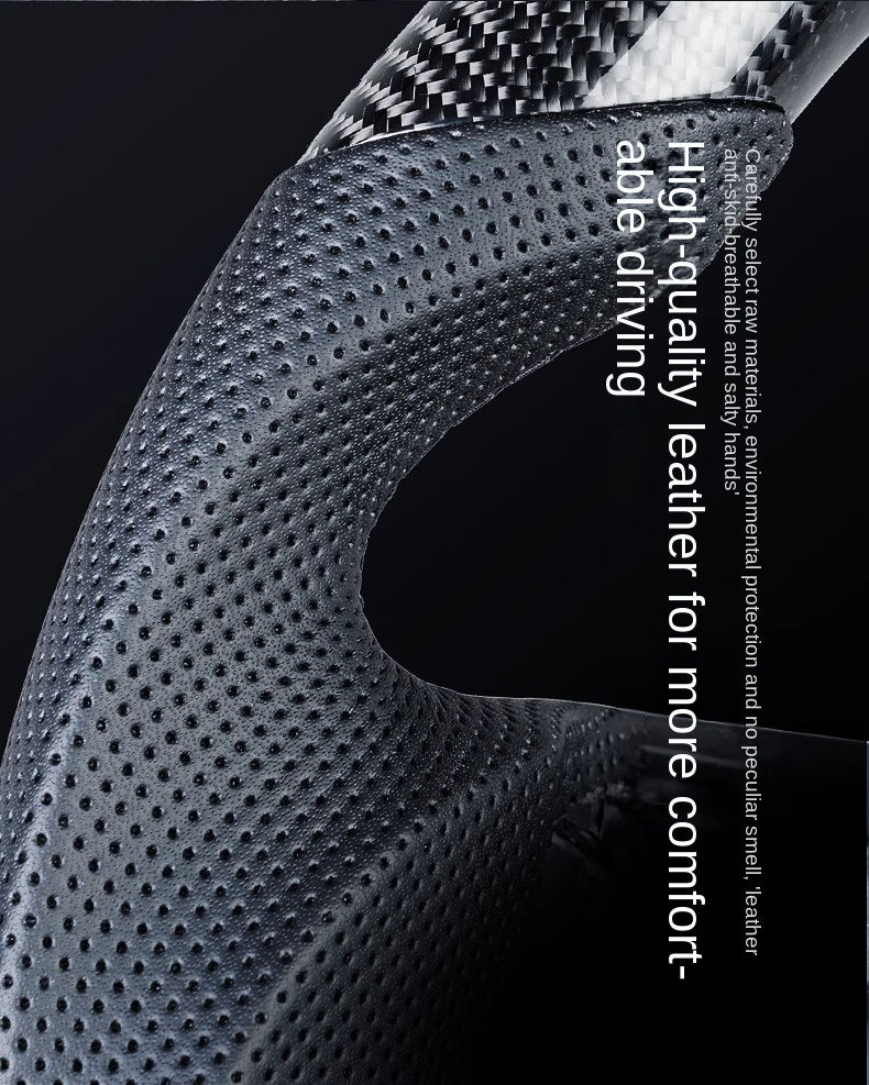 Miniaturebillede: Custom Carbon Fiber Steering Wheel Perforated Leather For Land Rover Range Rover
