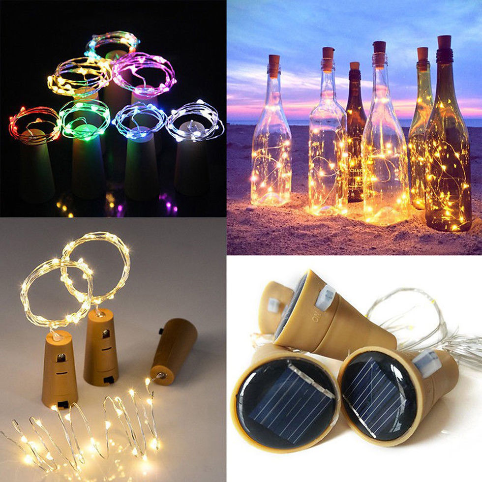 Thumbnail: 2M 20LEDs Solar Wine Bottle String Light DIY Copper Wire Fairy Lights Cork Shape