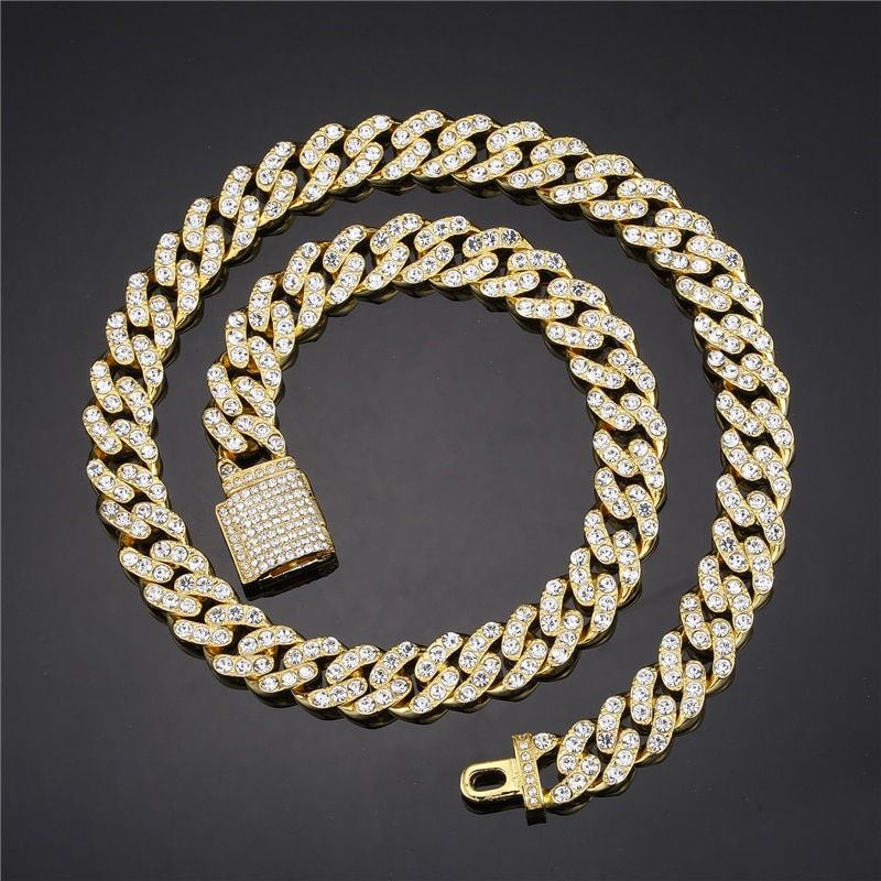 Pikkukuva: Collar, reloj y pulsera de Hip Hop para hombre, cadena cubana de Miami 
