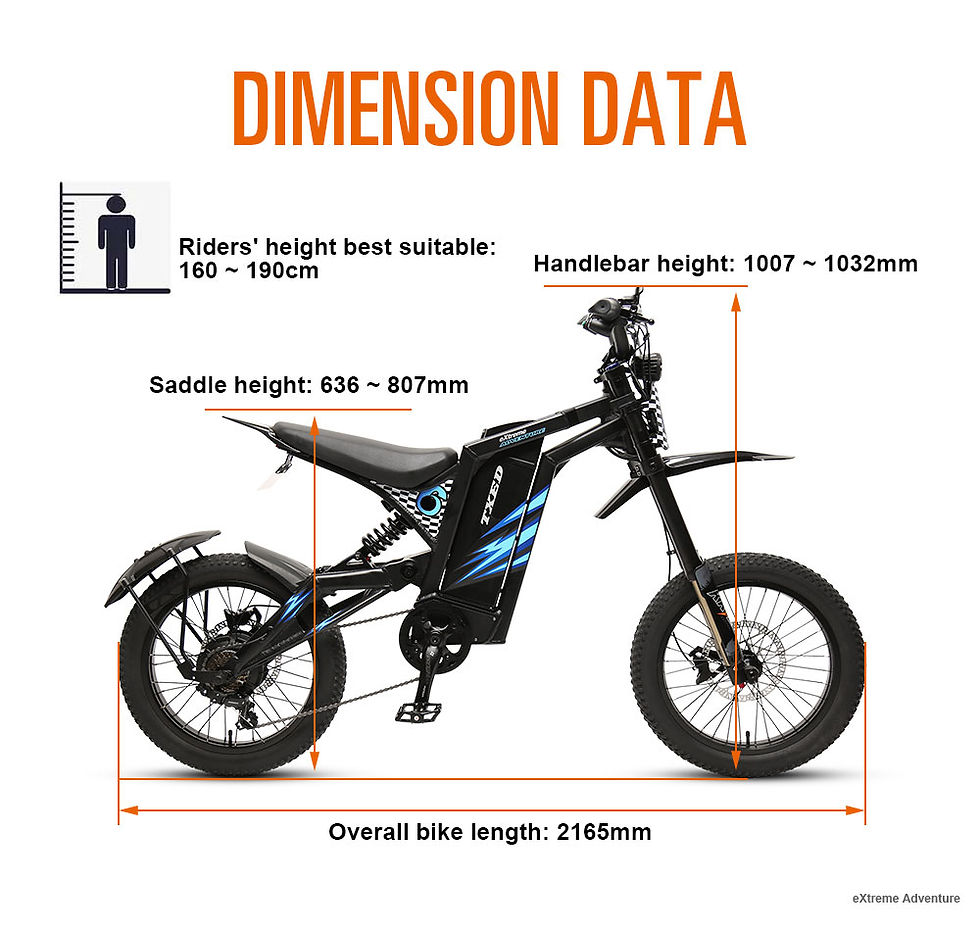 Thumbnail: 20 inch Electric Hybrid Bike 48v1000w e dirt bike 100km full suspension electric