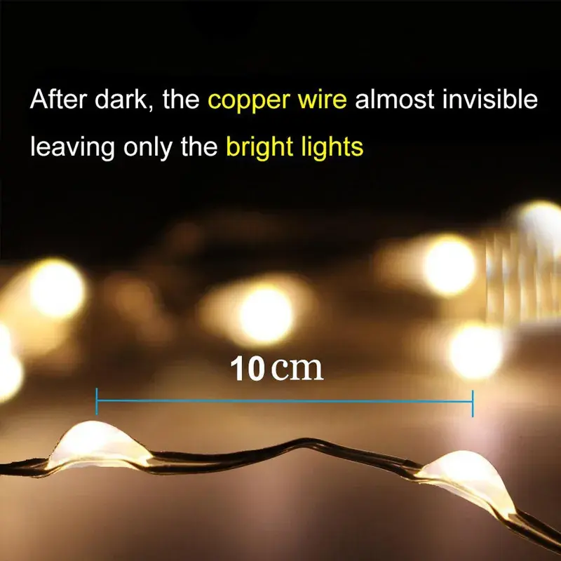 Миниатюра: Solar String Fairy Lights 7m 12m 22m 32m LED Waterproof Outdoor Garland Solar Po