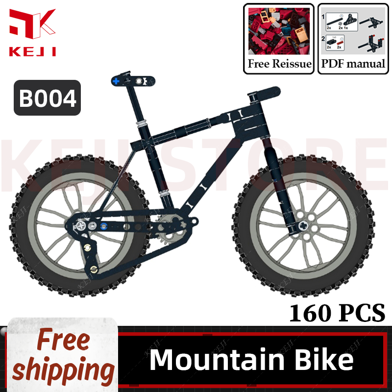 Thumbnail: KEJI MOC Downhill Mountain Bike Riding Off Road Full Suspension Model Building B
