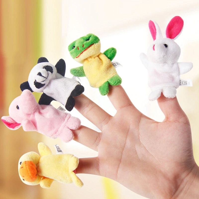 Miniatura: 10PCS Biological Animal Finger Puppet Plush Toys C