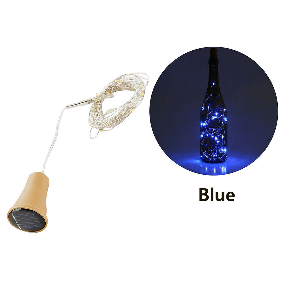 Thumbnail: 2M 20LEDs Solar Wine Bottle String Light DIY Copper Wire Fairy Lights Cork Shape