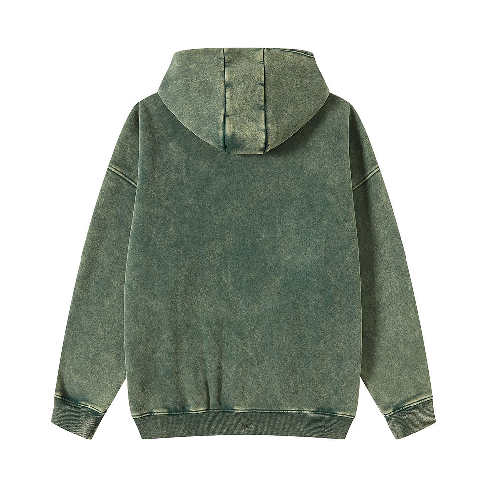 Thumbnail:  Streetwear Unisex Washed Zip Fleece  Hoodie