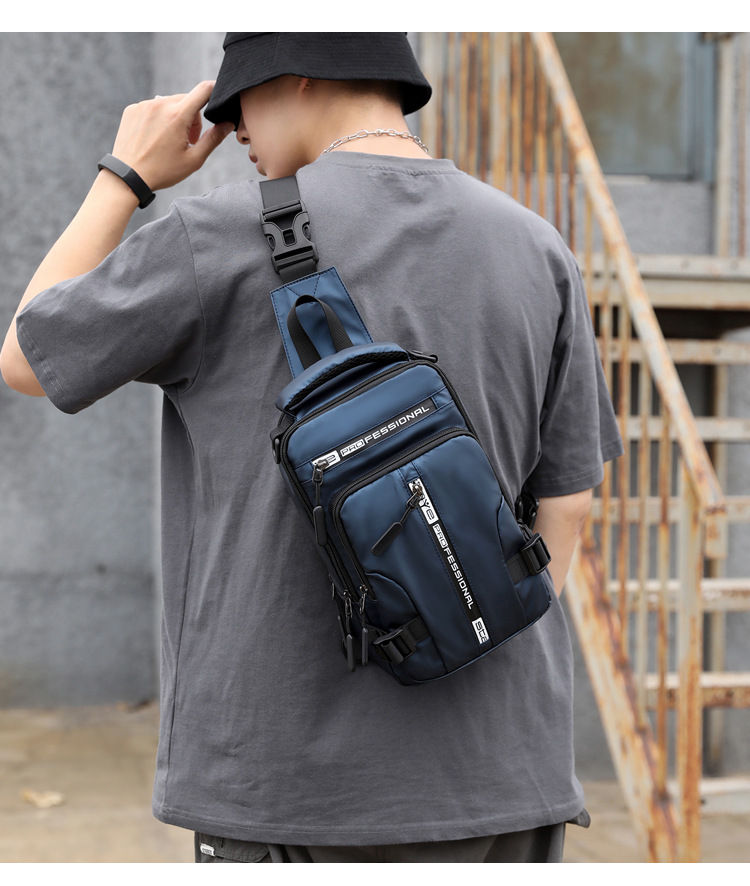 Thumbnail: Fashion Multifunction Men's Shoulder Bag Outdoor Sling Crossbody Bags For Male T