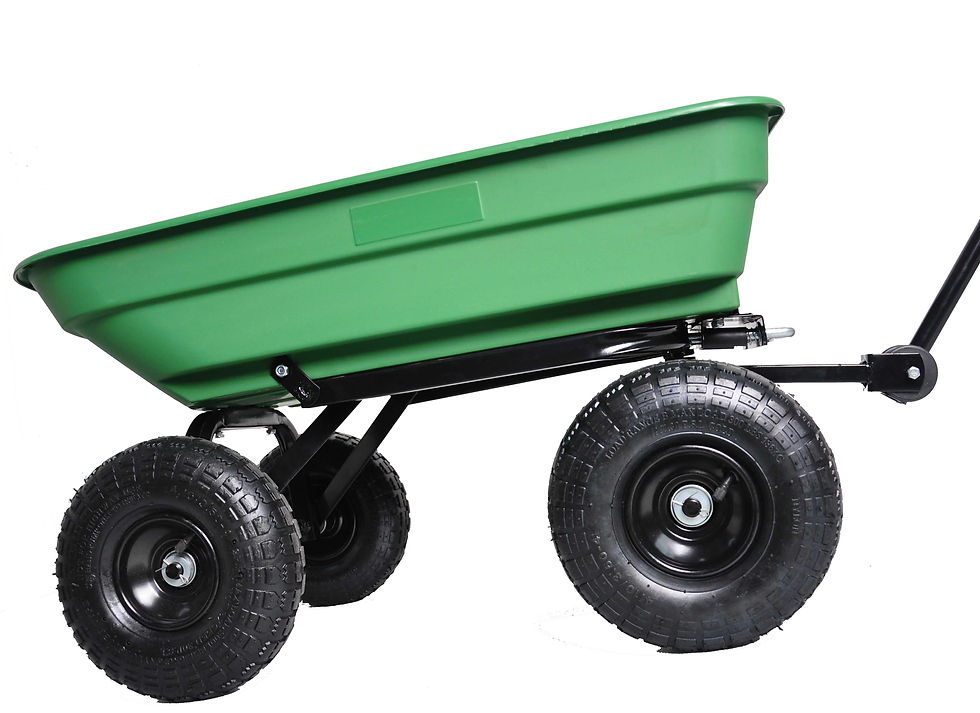 縮圖：folding wagon  Poly Garden Dump Cart with Steel Frame and 10-inPneumatic Tires, 