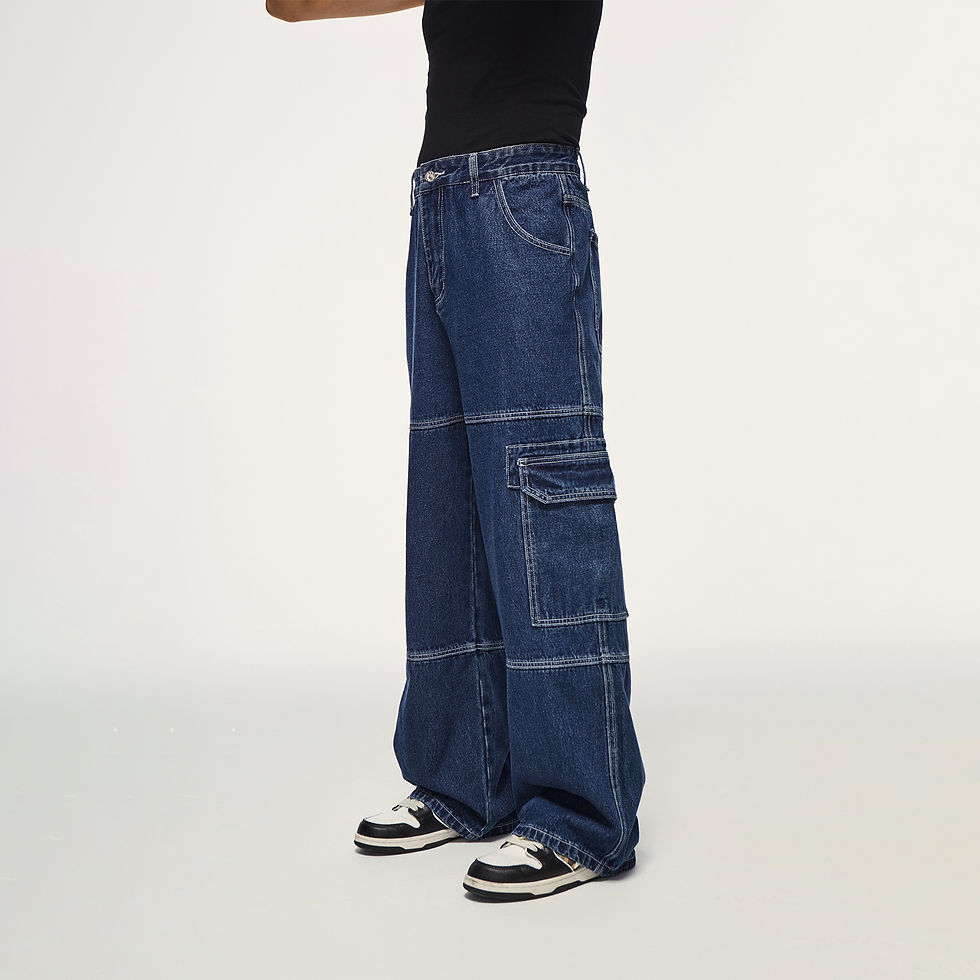 Thumbnail: Oistar's Wide-Legged Straight Cut Denim Jeans 