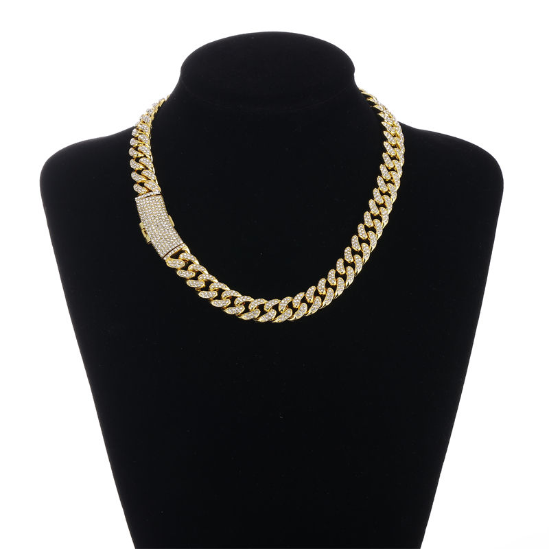 Thumbnail: OTF Letter Pendants Cuban Necklace Chain
