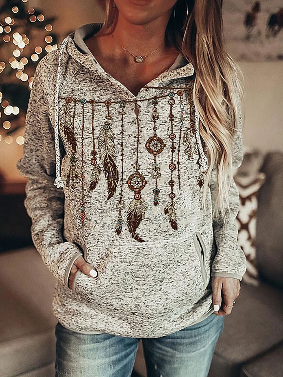 Thumbnail: Wolf Hoodie Women Fashion Oversized Hoodies 