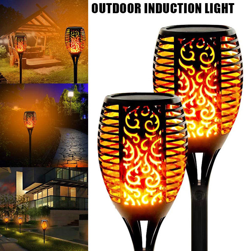 Miniatura: 33/96 LED Outdoor Solar Flame Lamp Torch Light Safety Waterproof Light