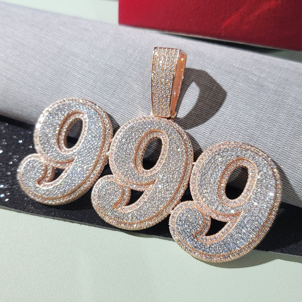 Thumbnail: Cubic Zircon Diamond Pendant Iced Out