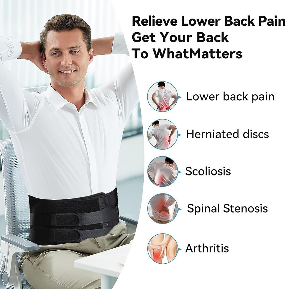 Thumbnail: 1Pcs Back Brace for Lower Back Pain Relief, Lower Back Pain with 6 Stays, Hernia