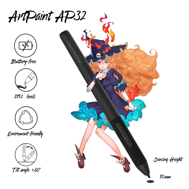 Thumbnail: GAOMON M1220 12 Inch Drawing Graphic Tablet 8192 levels with 8 Express Keys 