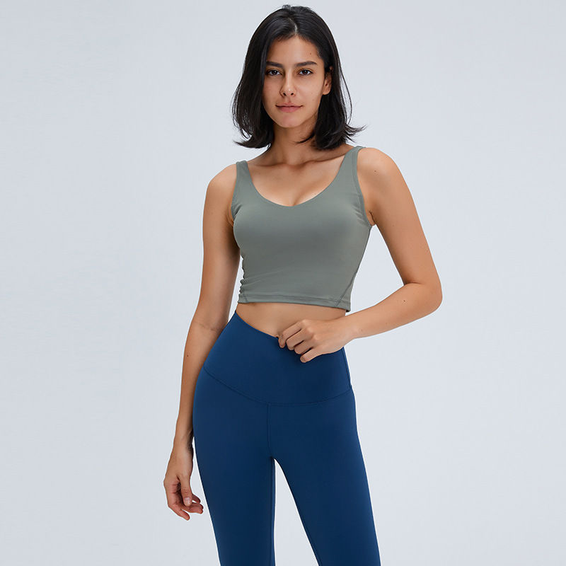 Thumbnail: Large Size Beautiful Back Fitness Bra Yoga Vest Shockproof Sports Underwear Wom