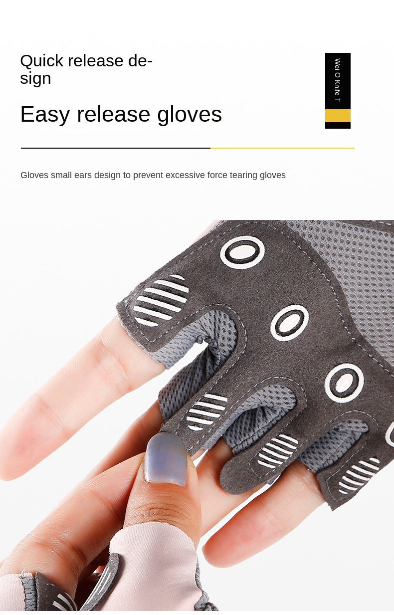 Thumbnail: 1 Pair Women Gym Gloves Weightlifting Fitness Training Non Slip Palm Protector B