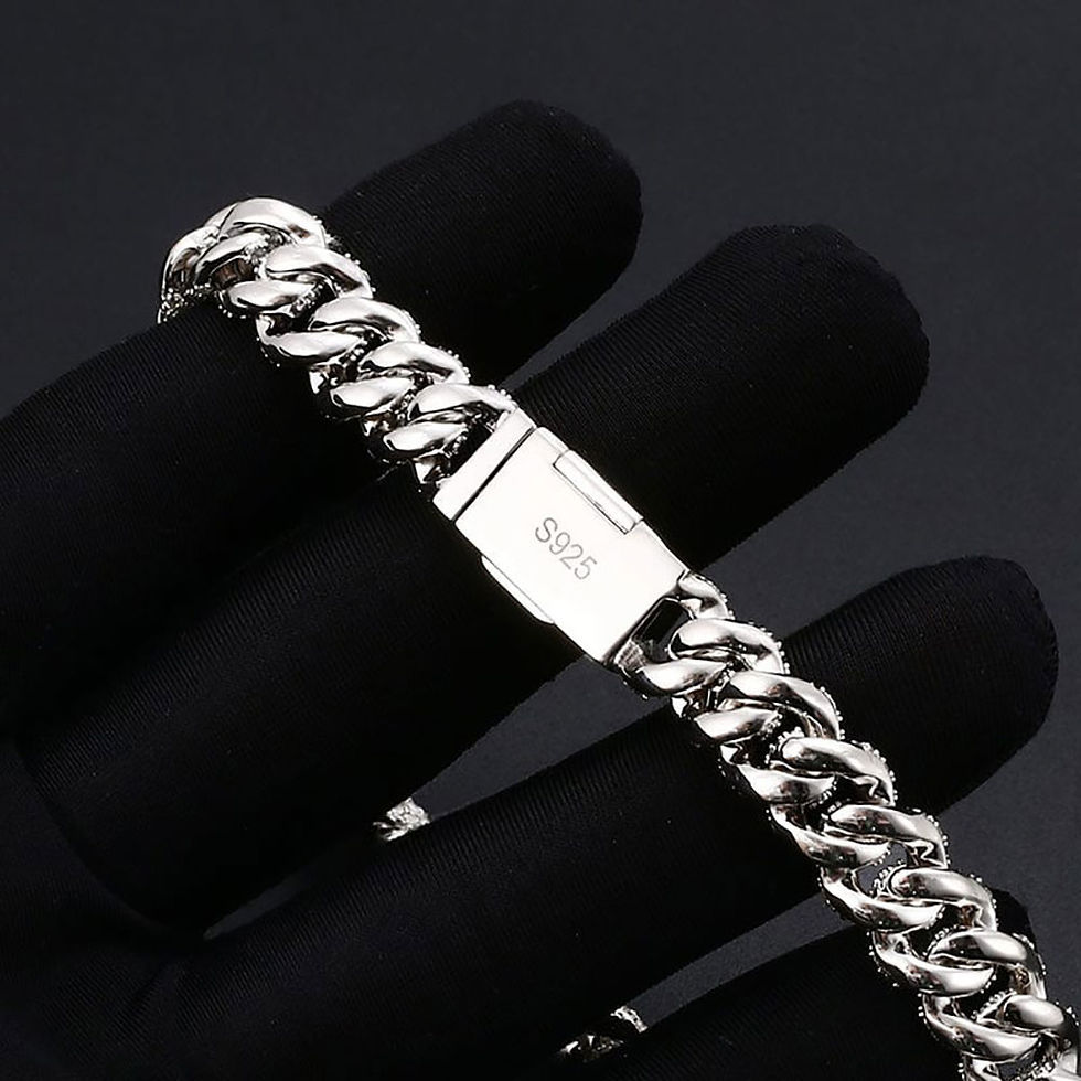 Miniature : 10mm Bling Iced Out 2 Rows VVS Diamond Cuban Bracelet 925 Sterling Silver Moissa