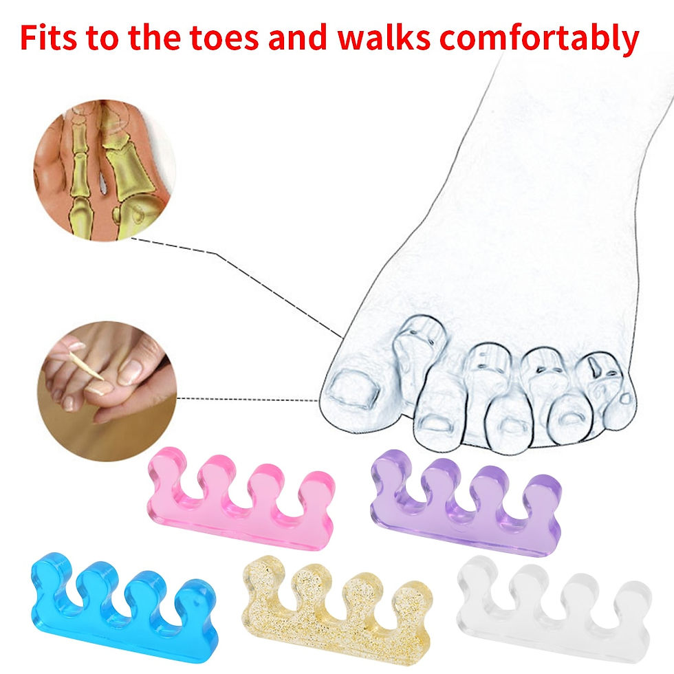 Thumbnail: 2PCS Soft Silicone Manicure Pedicure Nails Finger Straighteners Tool