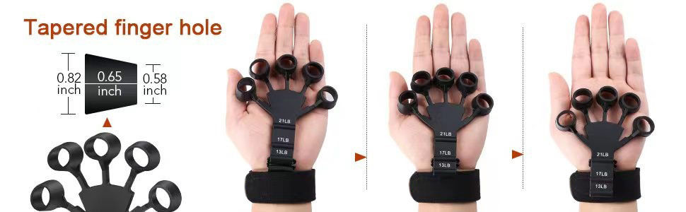 Thumbnail: Grip Strength Trainer Finger Hand Exerciser Strengthener Wrist Training with 6 R