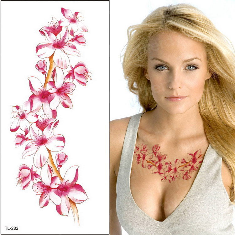Thumbnail: Red color Rose Tatoo blossom flower brand 