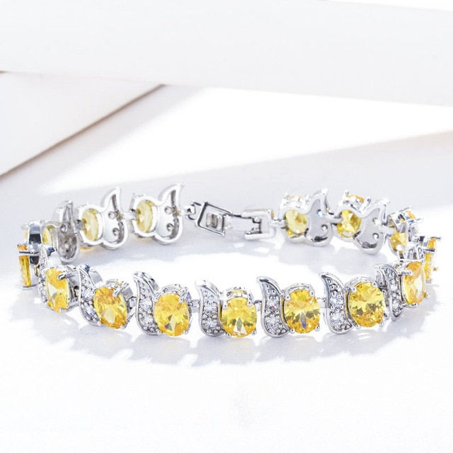 Thumbnail: Pera Luxury Silver Color Bridal Wedding Party Jewelry Super White Cubic 