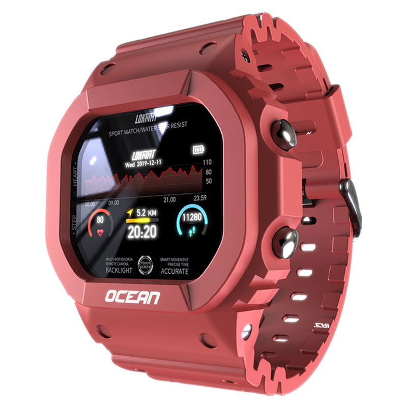 Thumbnail: LOKMAT Ocean Smart Watch Men Fitness Tracker Blood Pressure Message Push Heart 