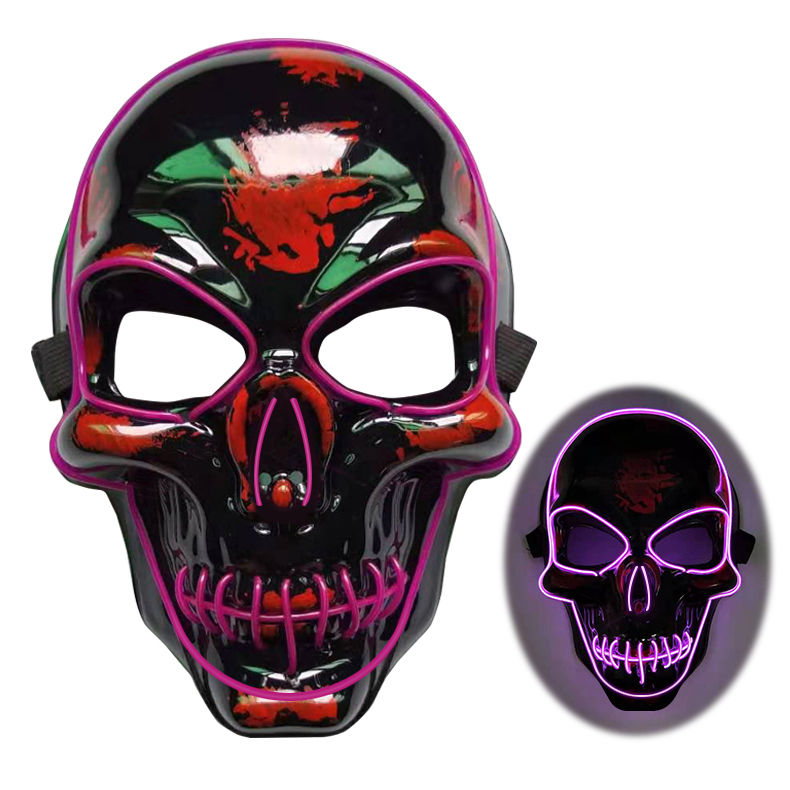 Minijatura: Halloween Skeleton Mask LED Glow Scary Mask