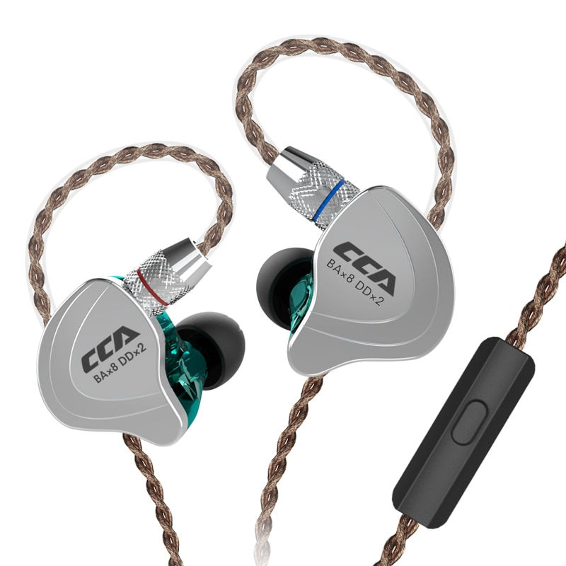 Miniatura: CCA C10 Headphones 4BA+1DD Hybrid Technology HiFi In Ear Music DJ Gamer Sport 
