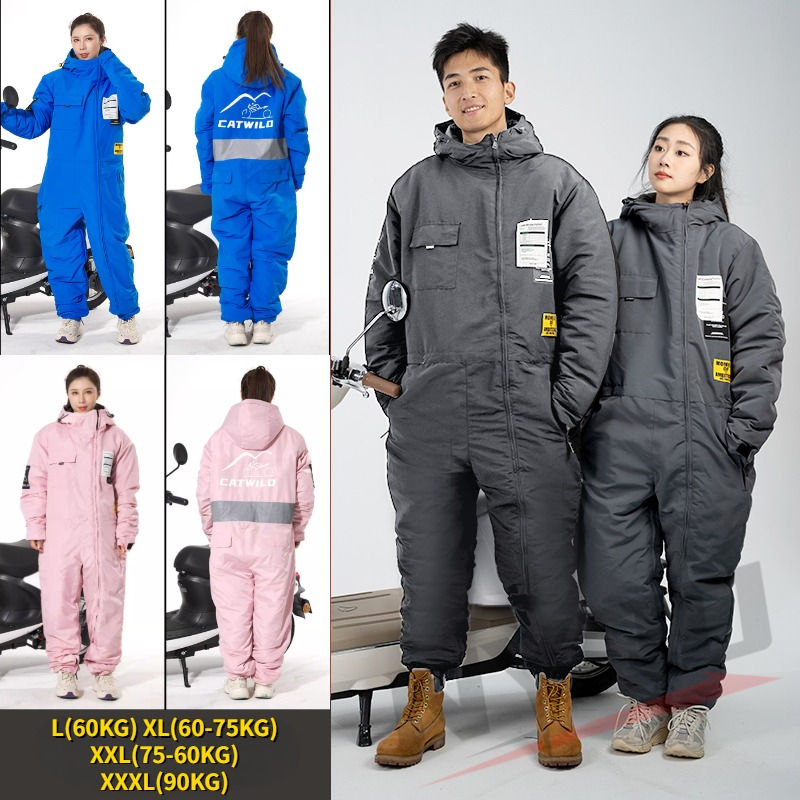 Thumbnail: Motorcycle Snow-proof Warm Clothing Waterproof Winter Riding E-bike S