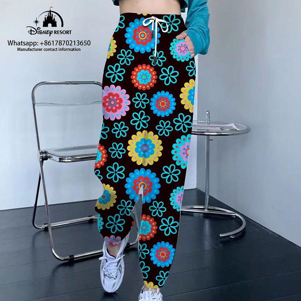 Thumbnail: Spring and Autumn Sports Pants Unisex Disney Minnie  Wide-leg Sports Pants 