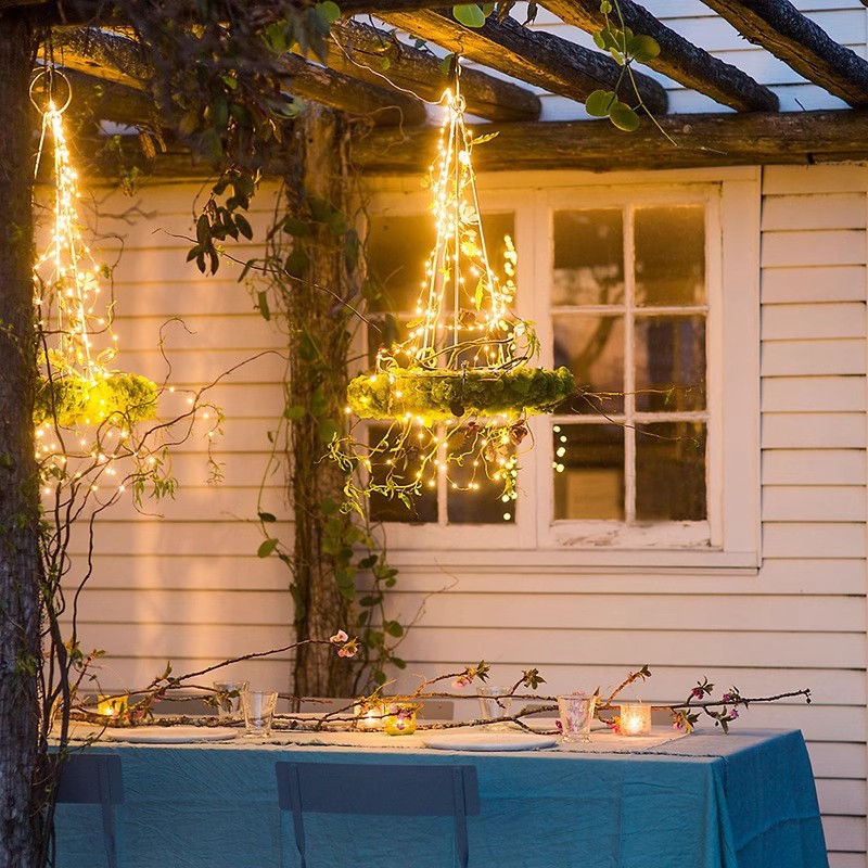 Thumbnail: 100/200leds Solar Fairy Waterfall String Light Outdoor Vine Branch Garland Light