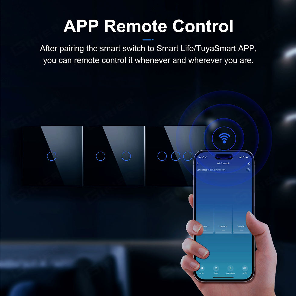 Thumbnail: Wifi Wall Touch Switch EU No Neutral Wire Required 