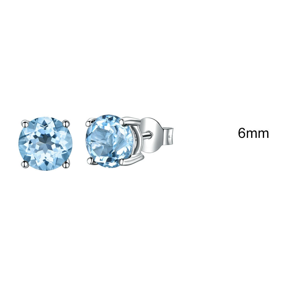 Thumbnail: UMCHO Solid 925 Sterling Silver Emerald Gemstone earrings