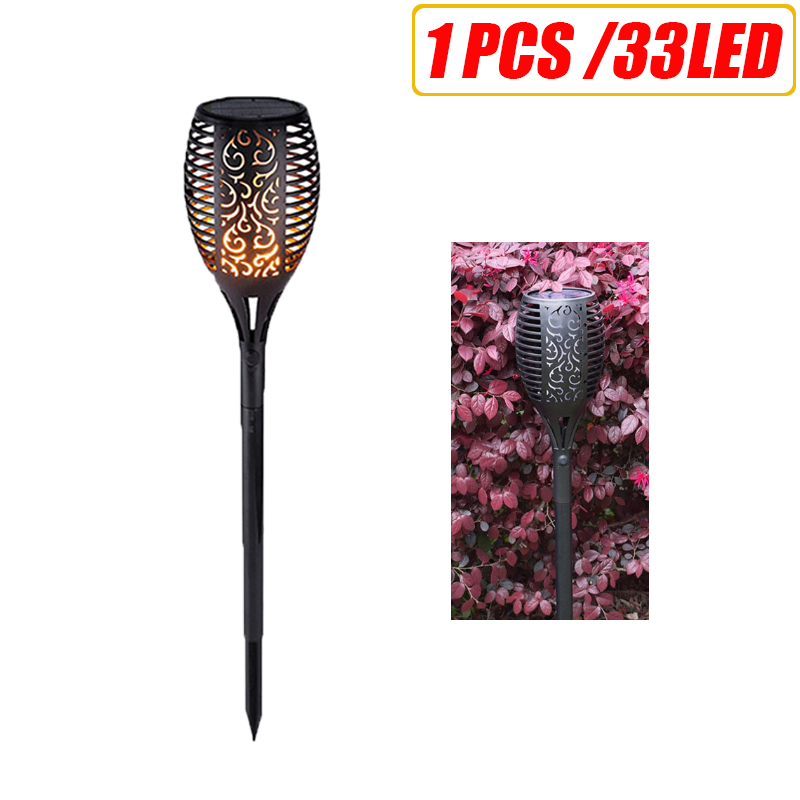 Thumbnail: 33/96 LED Outdoor Solar Flame Lamp Torch Light Safety Waterproof Light