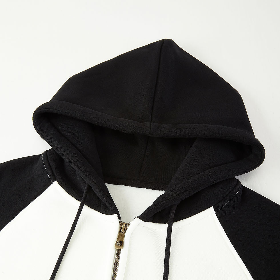 Thumbnail: Oistar's Two Tone Raglan Sleeve Fleece Hoodie
