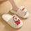 Thumbnail: Santa Claus Open-toe Cotton Slippers