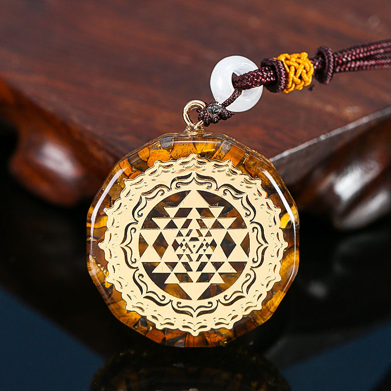 Miniatura: Orgonite Energy Lotus Pendant Necklace Turquoises Reiki Om Yoga Healing EMF Resi